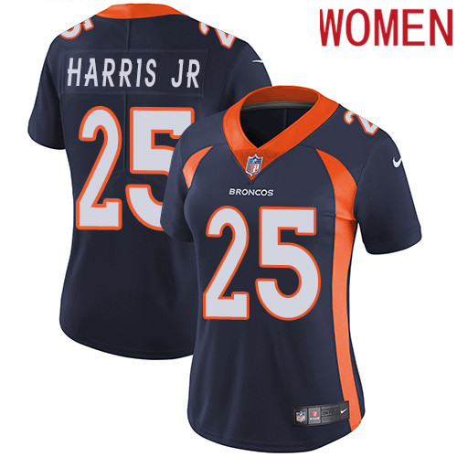 2019 Women Denver Broncos #25 Harris Jr blue Nike Vapor Untouchable Limited NFL Jersey